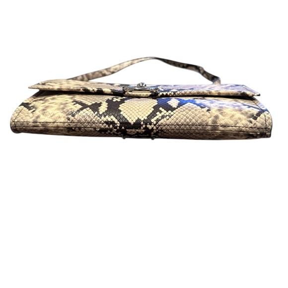 Rebecca Minkoff Jean Chain Link Natural Python Embossed Convertable Clutch NWT - Picture 10 of 13